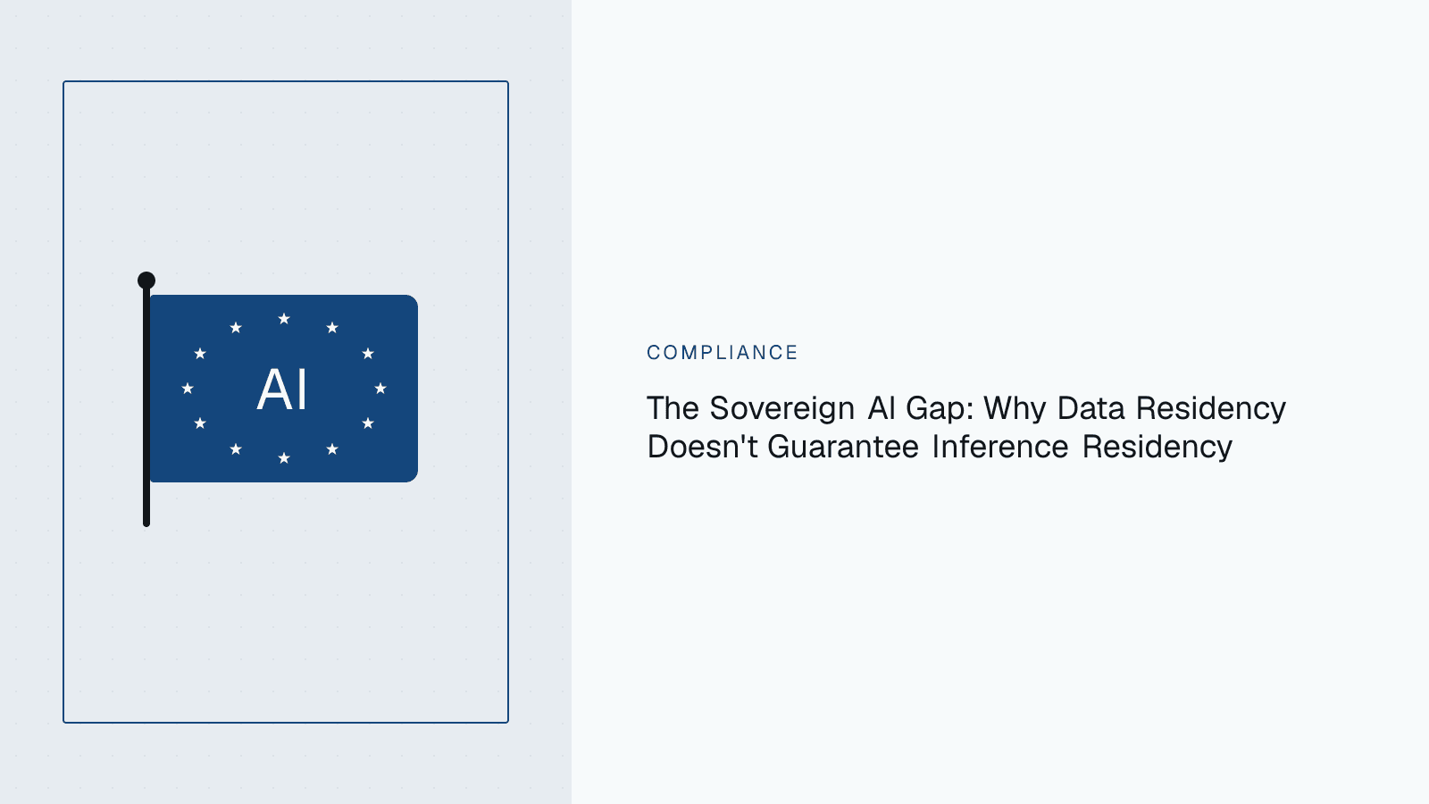 Split diagram contrasting a document stored in-region with the same document's contents leaving for AI inference on a foreign server