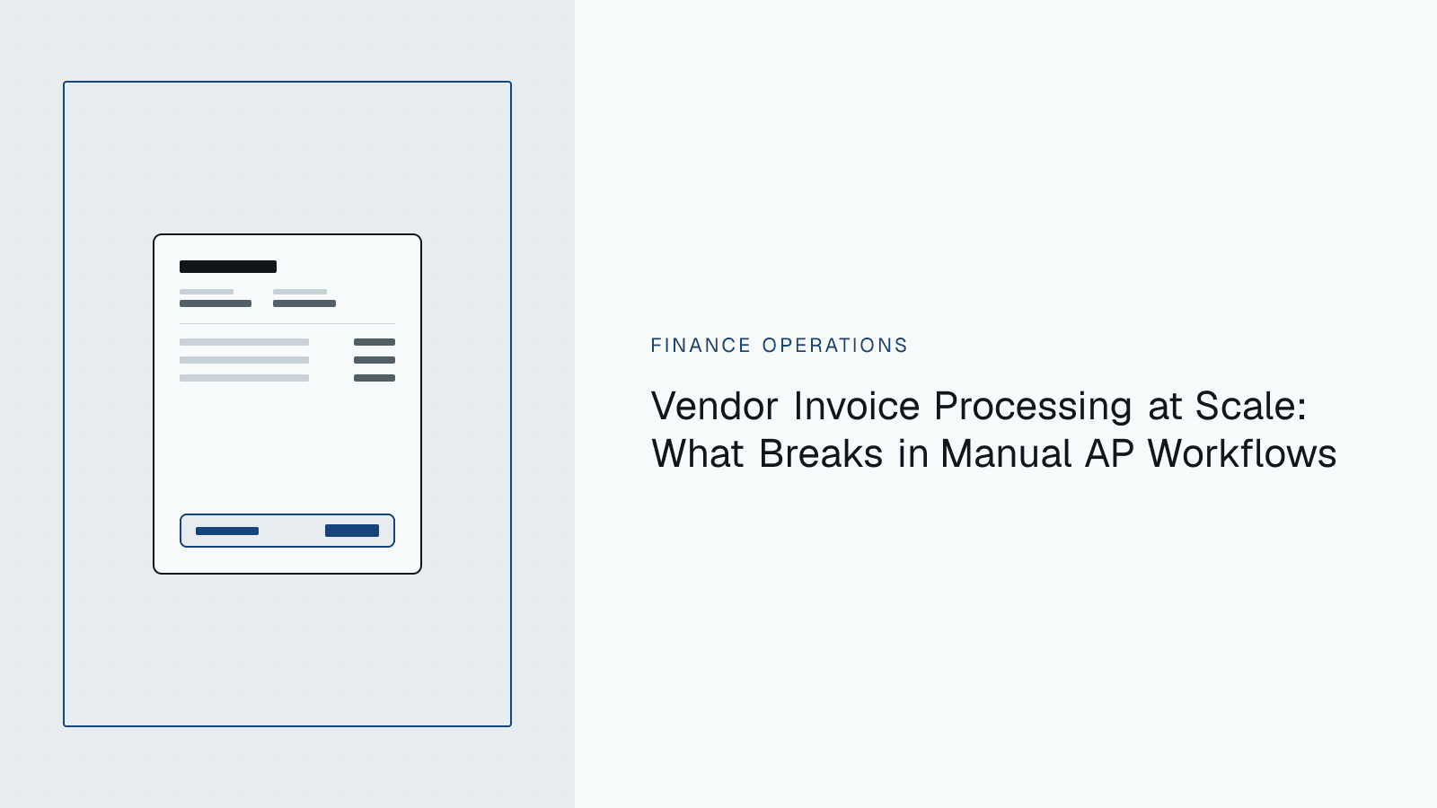 An invoice document with itemized line rows and a highlighted total-due strip, representing automated vendor invoice extraction