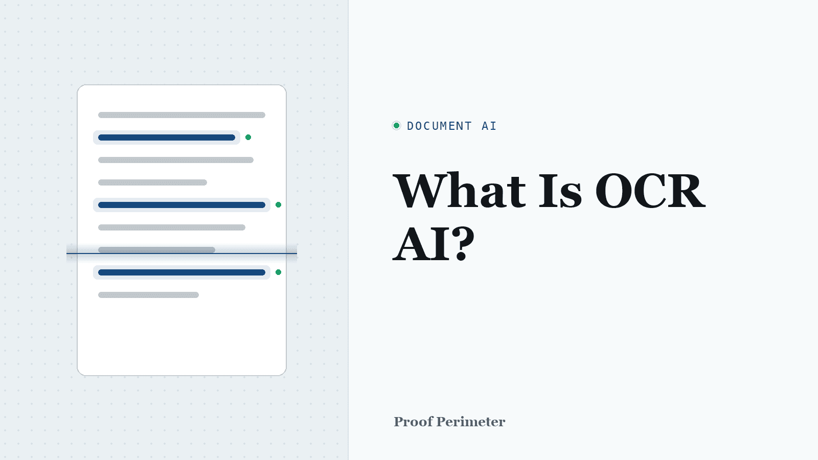 Diagram of a document passing through an AI-powered OCR and extraction pipeline